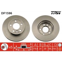 DF1596 TRW Гальмівний диск