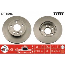 DF1596 TRW Гальмівний диск