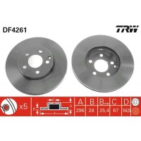 DF4261 TRW Гальмівний диск