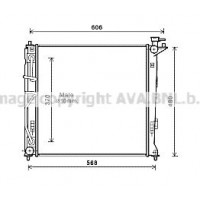HY2282 AVA QUALITY COOLING Радіатор охолодження двигуна