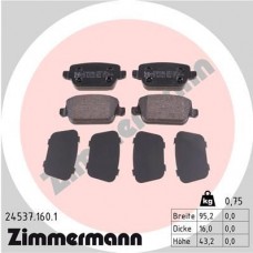 24537.160.1 ZIMMERMANN Комплект гальмівних колодок дисковий гальм