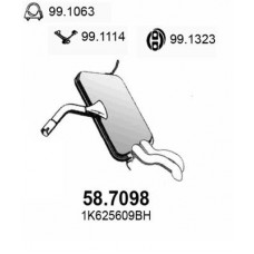 58.7098 ASSO Глушник вихлопних газів кінцевий