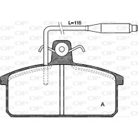 BPA0128.02 OPEN PARTS Комплект гальмівних колодок дисковий гальм