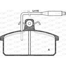 BPA0128.02 OPEN PARTS Комплект гальмівних колодок дисковий гальм