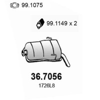 36.7056 ASSO Глушник вихлопних газів кінцевий