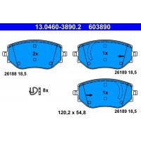 13.0460-3890.2 ATE КомплеК т гальмівних колодок, дискове гальмо