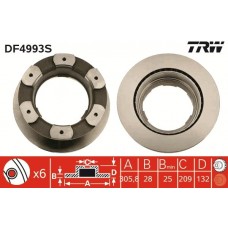 DF4993S TRW Гальмівний диск