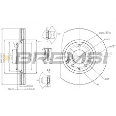 CD7768V BREMSI Гальмівний диск