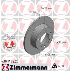 430.1492.20 ZIMMERMANN Гальмівний диск