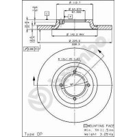 08.2796.10 BREMBO Гальмівний диск