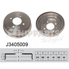 J3405009 NIPPARTS Гальмівний барабан