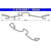 11.8116-0299.1 ATE Пружина, Гальмівний супорт
