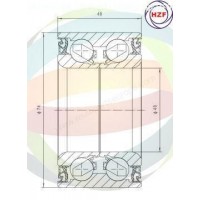 70-210038 MULTIPARTS Комплект підшипника ступиці колеса