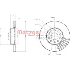 6110021 METZGER Гальмівний диск