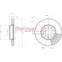 6110021 METZGER Гальмівний диск