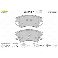 302117 VALEO Комплект гальмівних колодок дисковий гальм