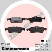 23716.165.1 ZIMMERMANN Комплект гальмівних колодок дисковий гальм
