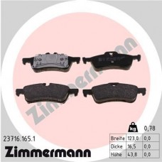 23716.165.1 ZIMMERMANN Комплект гальмівних колодок дисковий гальм