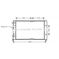 VNA2191 AVA QUALITY COOLING Радіатор охолодження двигуна