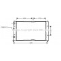 VNA2191 AVA QUALITY COOLING Радіатор охолодження двигуна