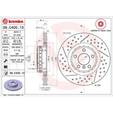 09.C400.13 BREMBO Гальмівний диск