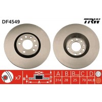 DF4549 TRW Гальмівний диск