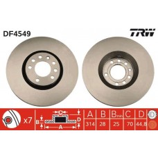 DF4549 TRW Гальмівний диск
