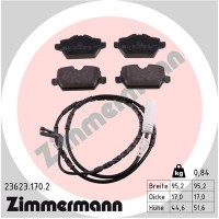 23623.170.2 ZIMMERMANN Комплект гальмівних колодок дисковий гальм
