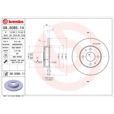 08.5085.14 BREMBO Гальмівний диск