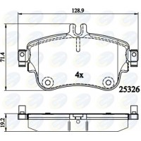 CBP02151 COMLINE Комплект гальмівних колодок дисковий гальм