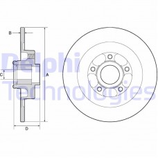 BG9138RS DELPHI Гальмівний диск