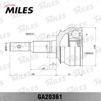 GA20361 MILES Шарнирный комплект, Привідний вал
