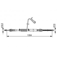 1 987 482 711 BOSCH Тросик, cтояночный тормоз