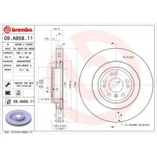 09.A958.11 BREMBO Гальмівний диск