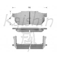 FK5019 KAISHIN Комплект гальмівних колодок дисковий гальм