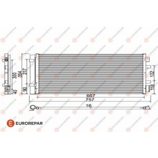 1618099780 EUROREPAR Конденсатор кондиціонера