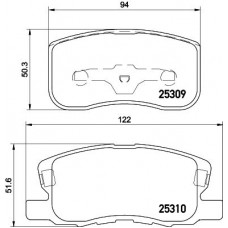 MDB3212 MINTEX Комплект гальмівних колодок дисковий гальм