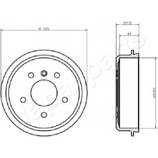 TA-0500 JAPANPARTS Гальмівний барабан