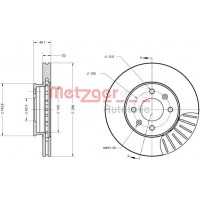 6110707 METZGER Гальмівний диск