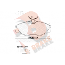 RB1108-700 R BRAKE Комплект гальмівних колодок дисковий гальм