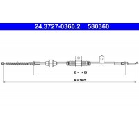 24.3727-0360.2 ATE Тросик, cтояночный тормоз