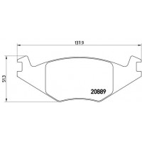 P 85 019 BREMBO Комплект гальмівних колодок дисковий гальм