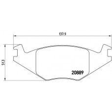 P 85 019 BREMBO Комплект гальмівних колодок дисковий гальм