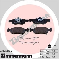 22143.180.2 ZIMMERMANN КомплеК т гальмівних колодок, дискове гальмо