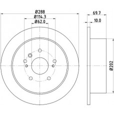 8DD 355 114-991 HELLA Гальмівний диск
