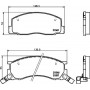 8DB 355 006-451 HELLA Комплект гальмівних колодок, дискове гальмо