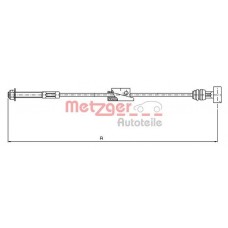 11.5452 METZGER Тросик, cтояночный тормоз
