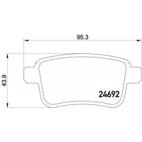P 50 107 BREMBO Комплект гальмівних колодок дисковий гальм