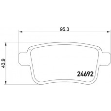 P 50 107 BREMBO Комплект гальмівних колодок дисковий гальм