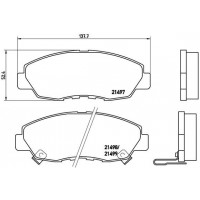 P 28 042 BREMBO Комплект гальмівних колодок дисковий гальм